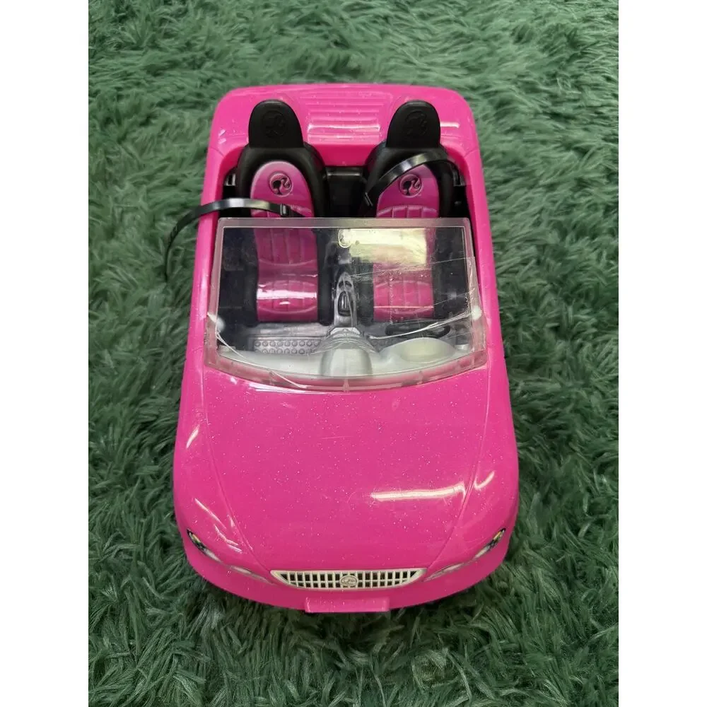 2013 Barbie Extra Glitter Pink Convertible Car Toy Vehicle Mattel BDF38 Doll